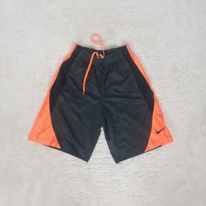 Nike Black and Orange Athletic Shorts Lightweight Design